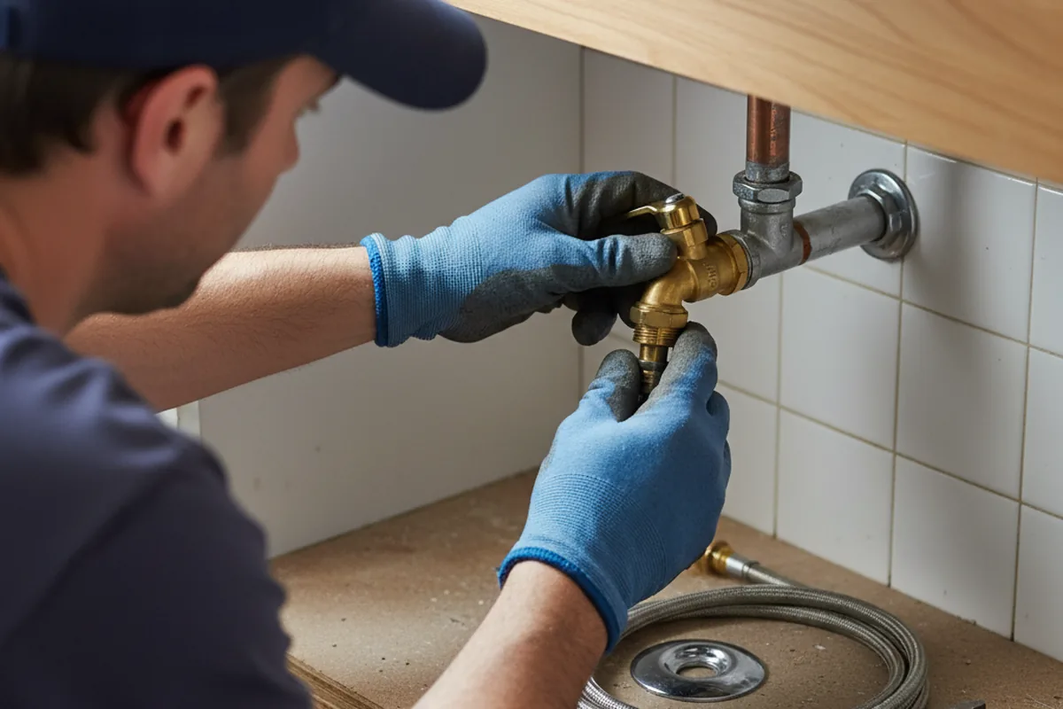 Shutoff valve and fitting work during Emergency Plumbing in Mulberry